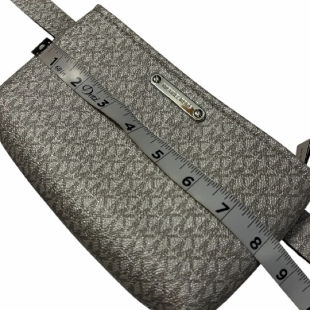 Michael Kors Silver Signature Logo Belt Bag Fanny Pack